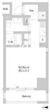 ミリアレジデンス北新宿 402 間取り図