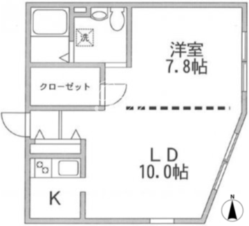 ユーコート経堂 201 間取り図