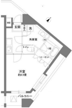 カスタリア大塚2 505 間取り図