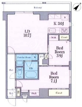 グランレスト文京茗荷谷 203 間取り図