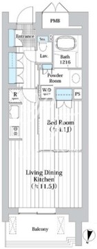 アビティグランデ砧 B-2211 間取り図