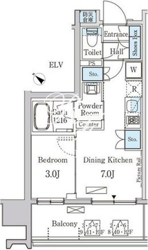 ライオンズフォーシア中央MINATO 603 間取り図